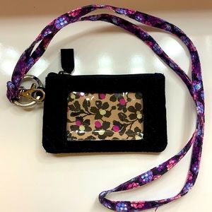 Vera Bradley wallet with lanyard